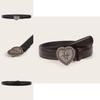 Factory Direct Supply Fashionable Metal Heart Buckle Belt For Women's Jeans