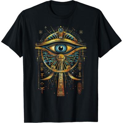 Egyptské oko starověký faraon sfinga egyptské tričko(14)