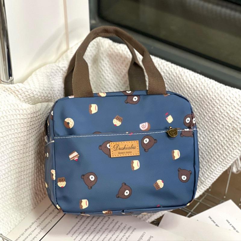 New waterproof, oil-proof and thermal insulation portable lunch box bag, commuter lunch bag, bento bag, mommy bag, student bowl bag.