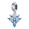 White Copper Silver Plated 925 Pendant, Butterfly Swallow Hummingbird Pendant Accessories Diy Jewelry Bracelet Necklace