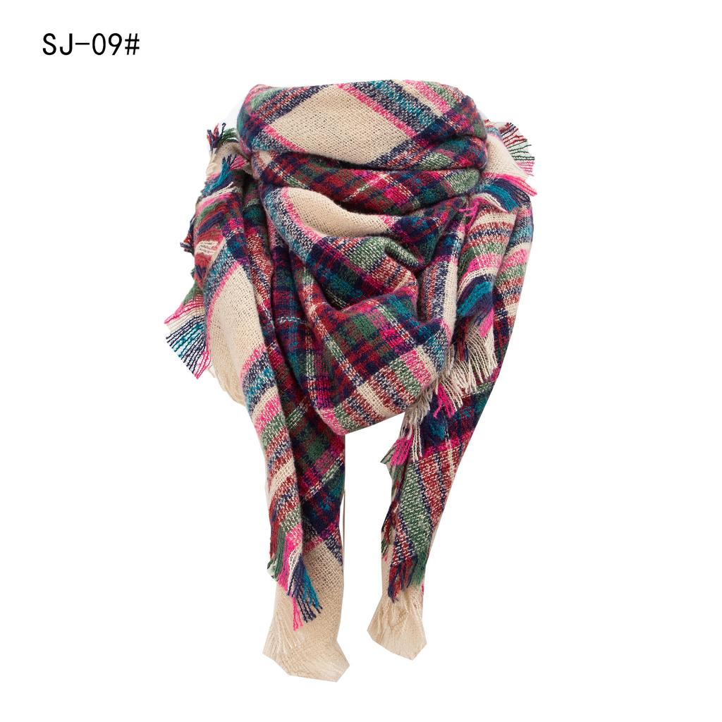 Designe Brand Knitted Spring Winter Women Scarf Plaid Warm Cashmere Scarves Shawls Luxury Neck Bandana Female Pashmina Wrap