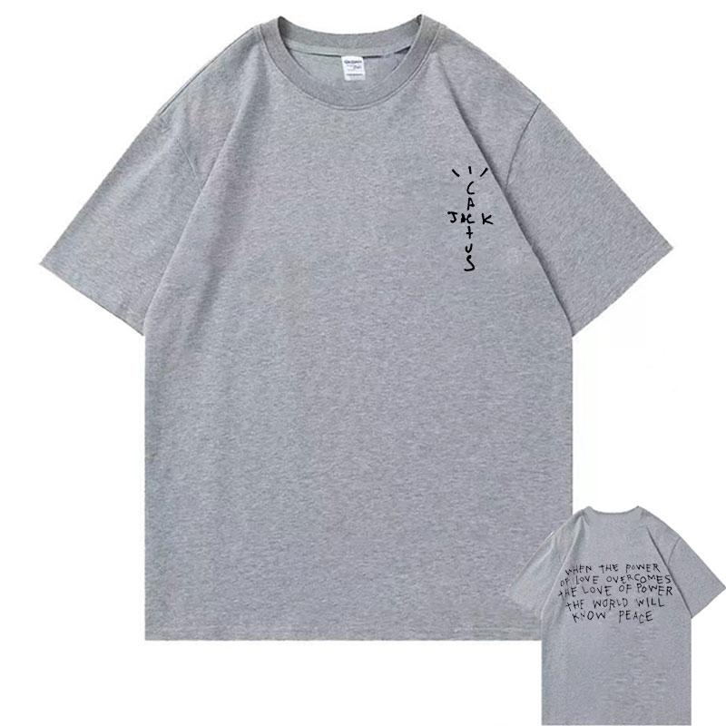 New Cactus Jack Tshirt Awesome Asap Rocky Graphic T Shirts Men Women Fashion Loose Tshirt Mens Hip Hop Fashion Tee Short Sleeve