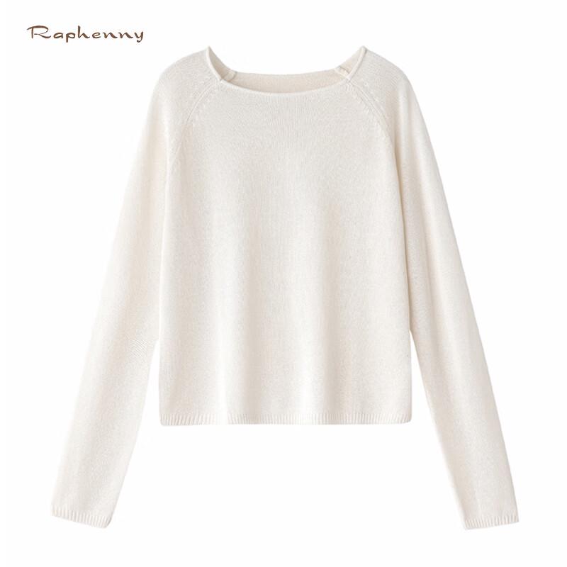 Raphenny Women's Stylish Round Neck Long Sleeve Knit Sweater