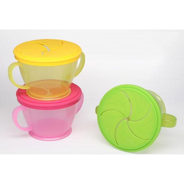 Twodeco Spill-proof Snack Cup, Pink, 1 Set