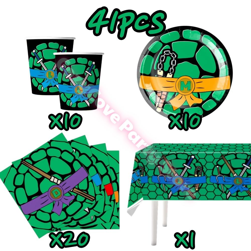 Cartoon Turtles Birthday Party Decoration Favors Cups Plates Stickers Bunting Flag Balloons For Kids Favors Baby Shower Supplies