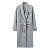 Men's Long Cotton Pajamas & Bathrobe - Thick, Three-Layer for Winter & Spring