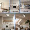 E27 Base LED Ceiling Fan Light with Remote Control 3 Color Lights Dimmable Lamp for Living Room Home Decor