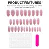 30pcs Press on Nail Almond Fake Nails with Glitter & Rhinestone Decor Artificial Nails for Fingernail DIY Decoration