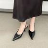 Fashion Bailamos 2025 New Women Sandals Fashion Slingback Woman Mules Shoes Pointed Toe Elegant Low-heel Shoes Pumps Dress Shoes Mujer
