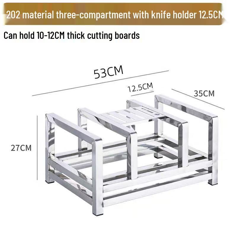 GOWKE Stainless Steel Commercial Chopping Board Rack