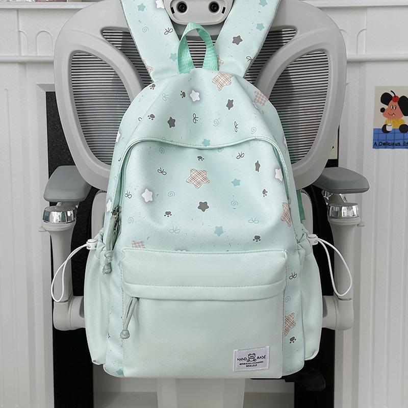 Schoolbag Korean schoolbag Junior high school girls ins fresh casual high value backpack High school students large capacity lightweight backpack