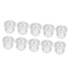 10 Pcs Sound Amplifier Dome Soft Silicone Anti Static Dual Layer Closed Sound Aid Tips