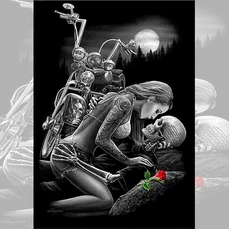 5D New Collection 2025 Diamond Embroidery Skull Legends Mosaic Art Kits Scenery Hanging Paintings Cross Stitch Gift