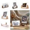 Beech/Walnut Desk Calendar Base Acrylic Wooden Photos Frame Creative   Bedroom