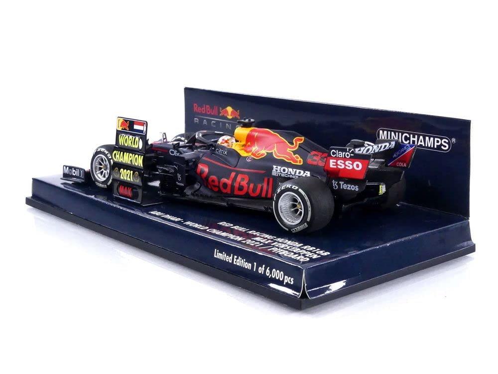 Minichamps Red Bull Racing Honda RB16B Max Verstappen Abu Dhabi GP 2021 Winner World Champion with Pit Board Completed Product 1/43