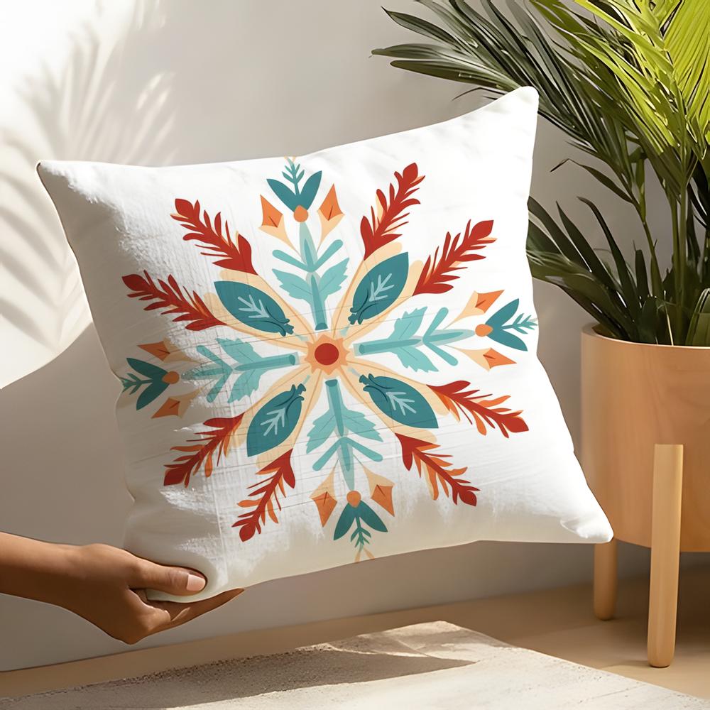 3 Classic Snowflake Animal Print Pillow Case Home Living Room Decoration Linen Pillowcover Pillow Cases Cushion Cover