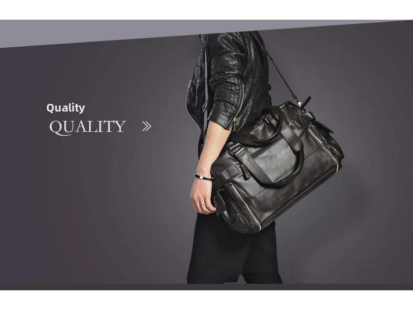 Men's Soft Leather Shoulder Messenger Bag - Large Capacity Business Casual Handbag for Travel