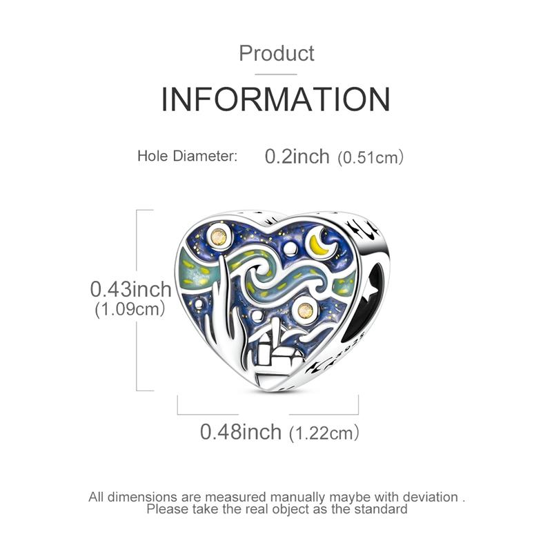 Copper Luminous Starry Sky Charms Bead Cz Zircon Shining Star Dangle Fit Original Bracelet Diy Women Jewelry