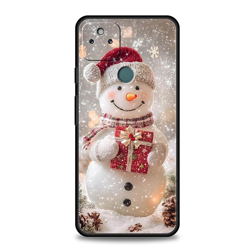 Christmas Snowman Phone Case Cover for Google Pixel 10 9 8 7 6 9A 8A 7A 6A Pro Shockproof Soft TPU 10 Pro XL Shell Fundas Capas