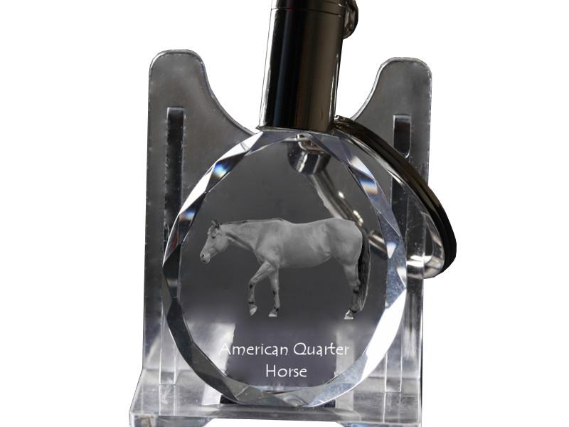 American Quarter Horse - pendant with a picture of a horse, crystal key ring in a gift box, unique gift by Art-Dog brand