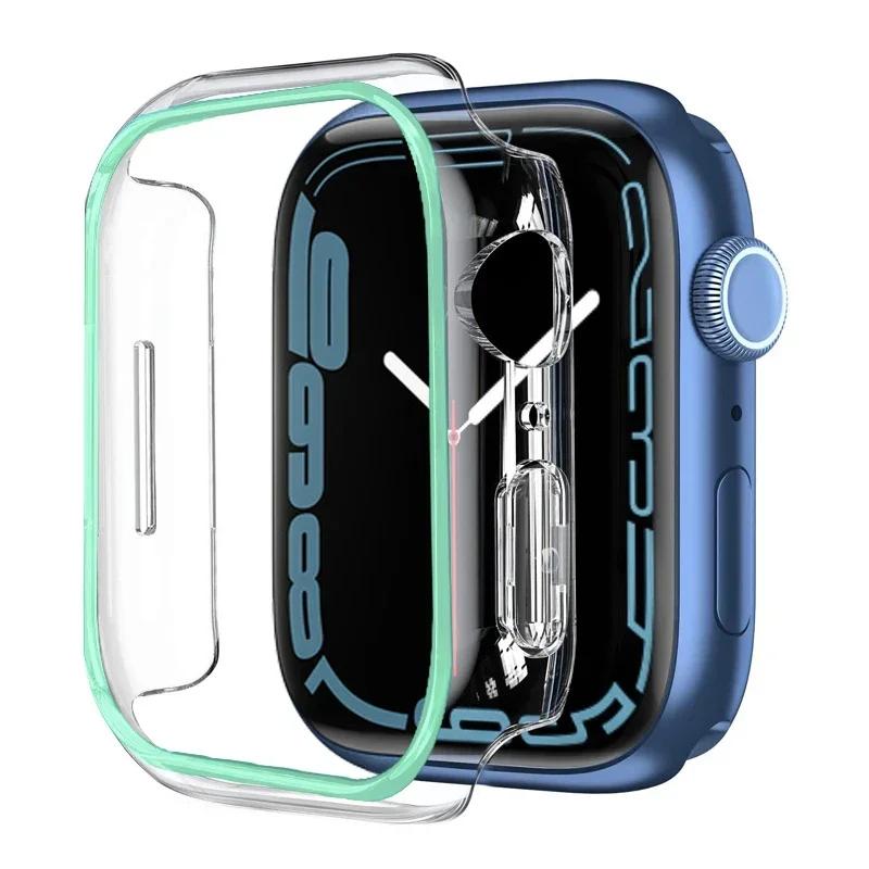 Colorful Cover for Apple Watch Case Ultra 49mm 45mm 44mm 41mm 40mm Hard PC Bumper Protective Frame iWatch 8 7 6 5 SE Accessorie