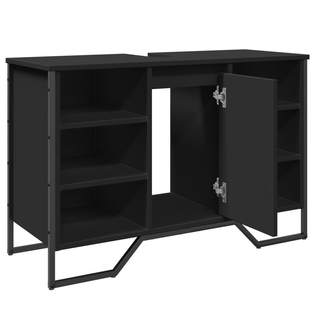 Vidaxl Under-Sink Cabinet, Black, 91X35X60 Cm