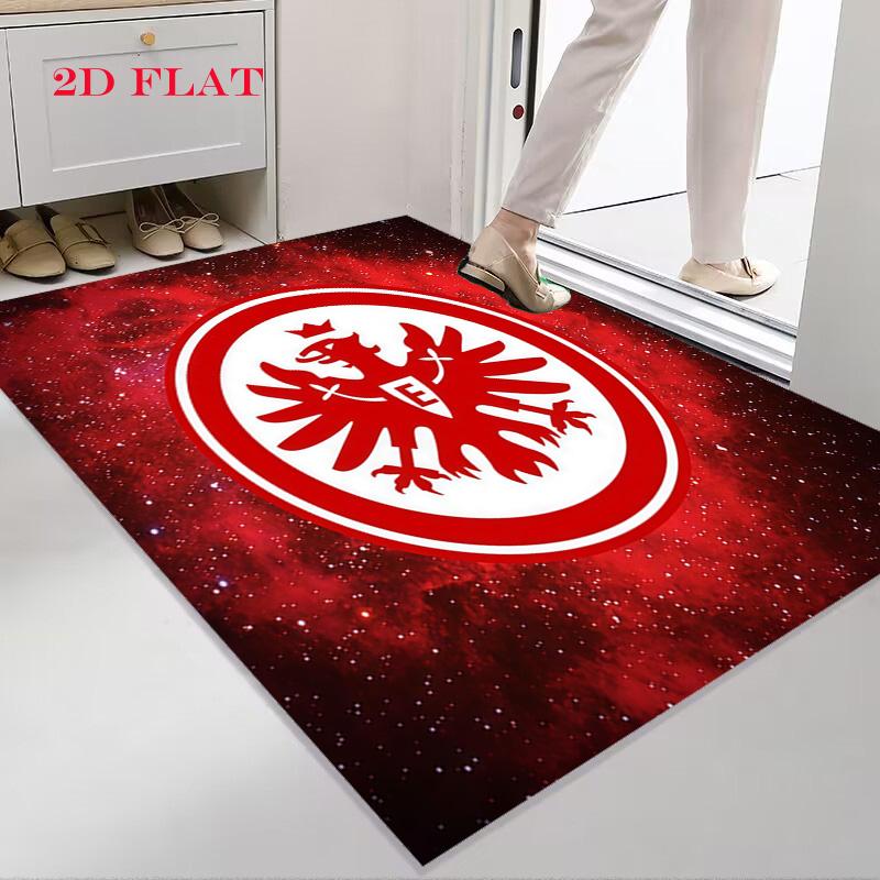 Eintracht Frankfurt Logo Teppich für Wohnzimmer Schlafzimmer Zuhause Sofadekoration, Kinderspiel rutschfeste Bodenmatte