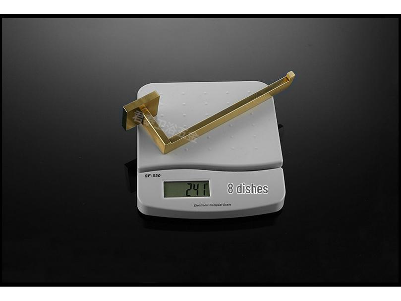 304 Stainless Steel Bathroom Set: Square Rack, Coat Hook, Toilet Paper Holder, and Brush