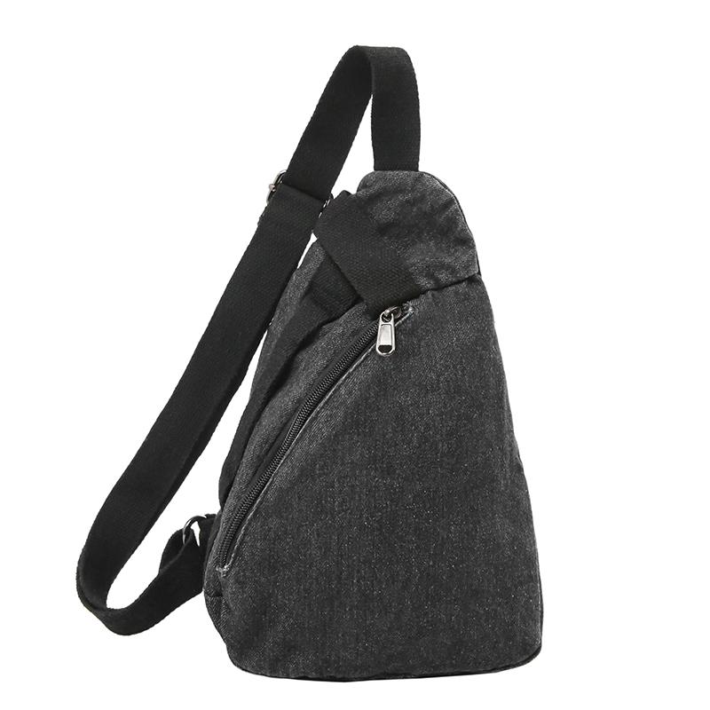 Нагрудная сумка Женская сумка через плечо Легкая джинсовая сумка на плечо чёрный