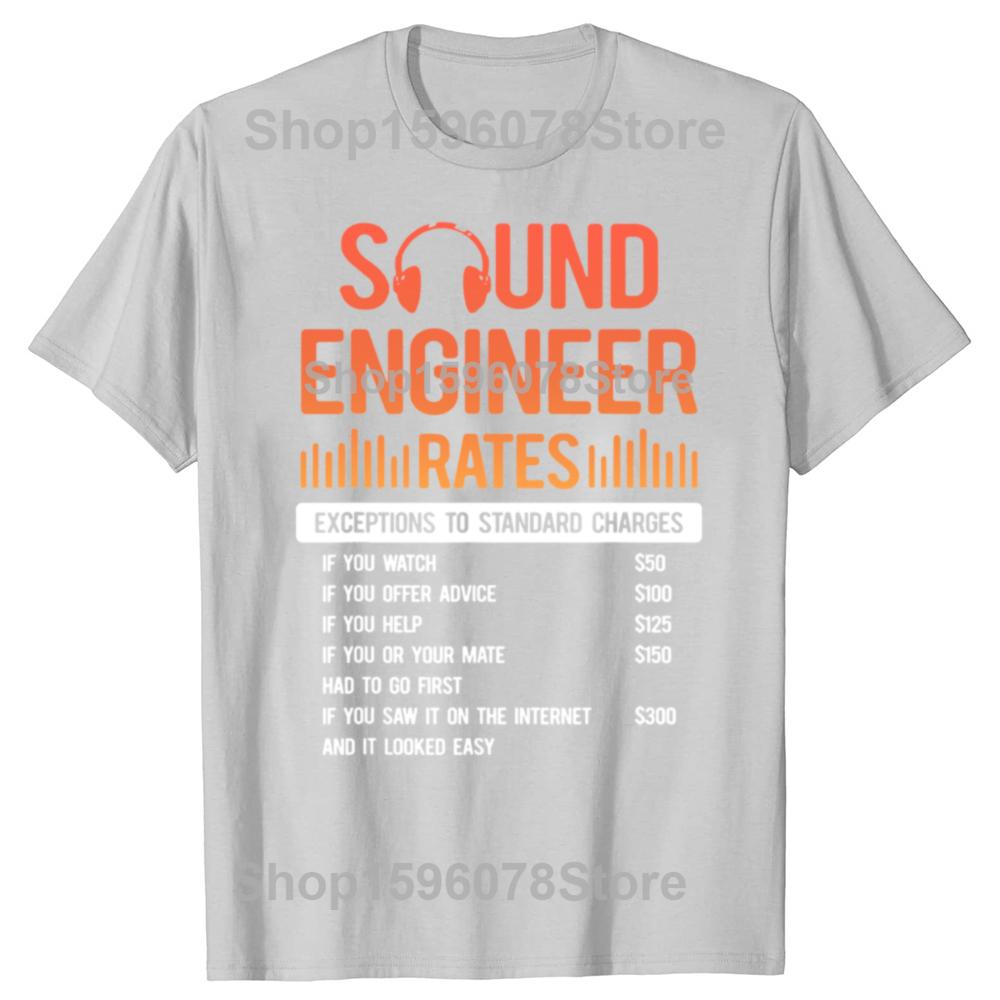 Studio Audio Engineer Rate Sound Guy Tech T-shirt Oversized Short-sleeved Shirt Harajuku Y2K Clothing Men's T-shirt