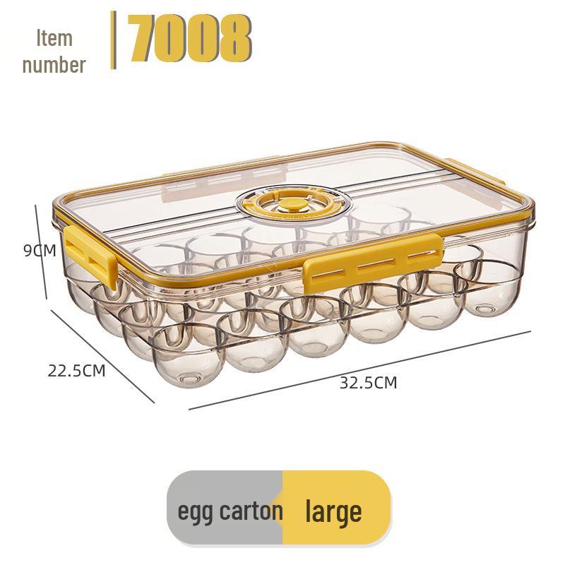 PET Transparent Thickened Refrigerator Storage Box with Timer & Freezer Drainer