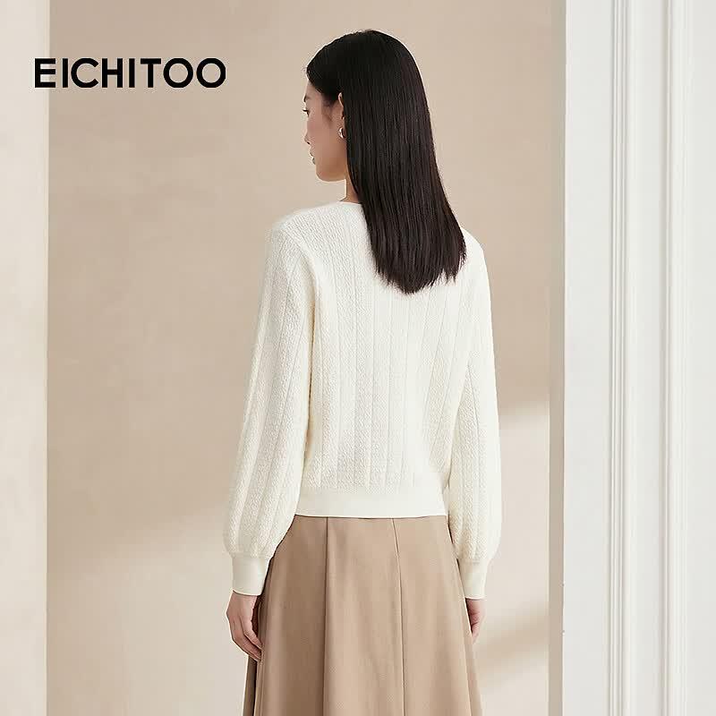EICHITOO Women's Soft Knit Long-Sleeve Top