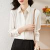 New Style Design Temperament Women Chiffon Shirt Long Sleeved Spring Top Base Shirt