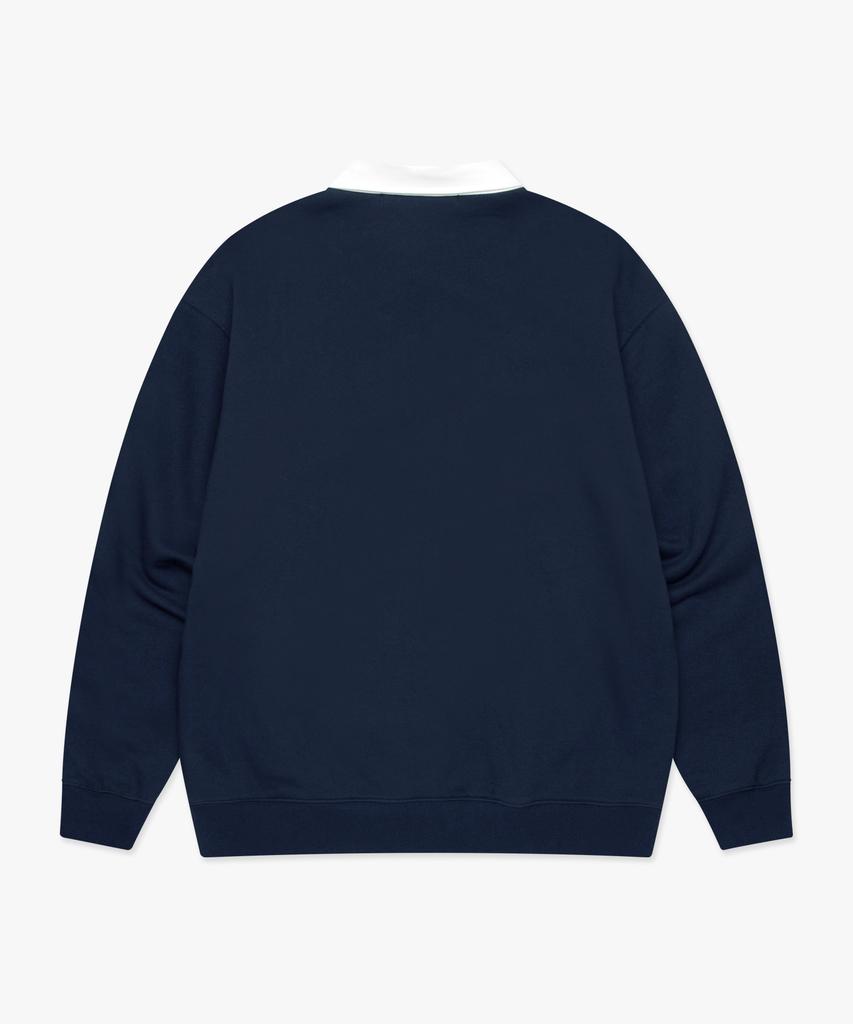 Oval Collar Sweatshirt Navy