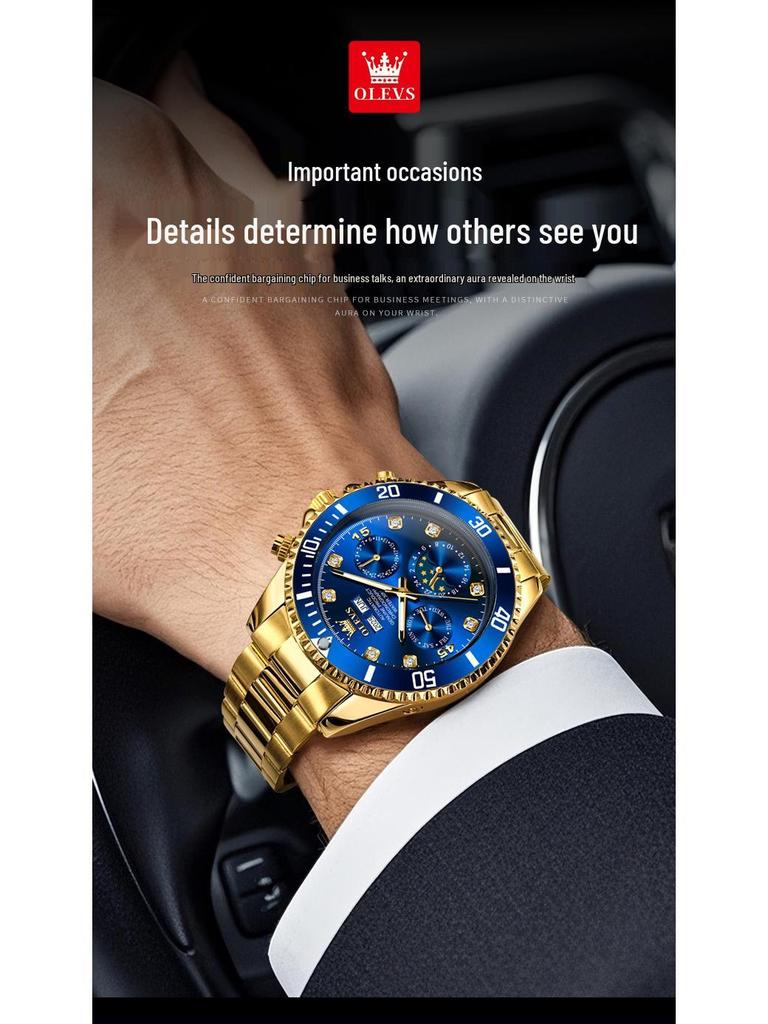 Olis Herren Automatikuhr Ewiger Kalender Daytona Panda Eye Mechanische Uhr