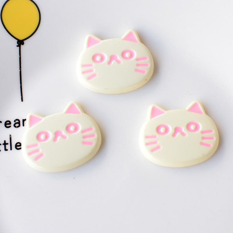 10Pcs New Cute Cartoon Little Fish, Cat Series Flat Back Ornament Jewelry Bows Accessories