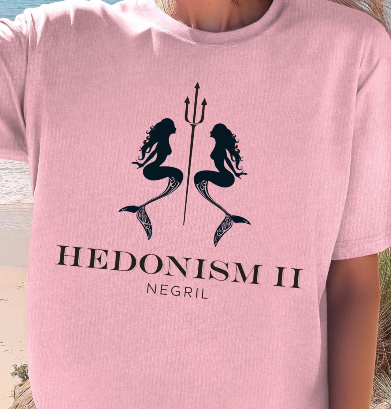 Hedonism II Mermaid Trident Tee | Retro Resort Graphic T-Shirt, Jamaica Shirt L