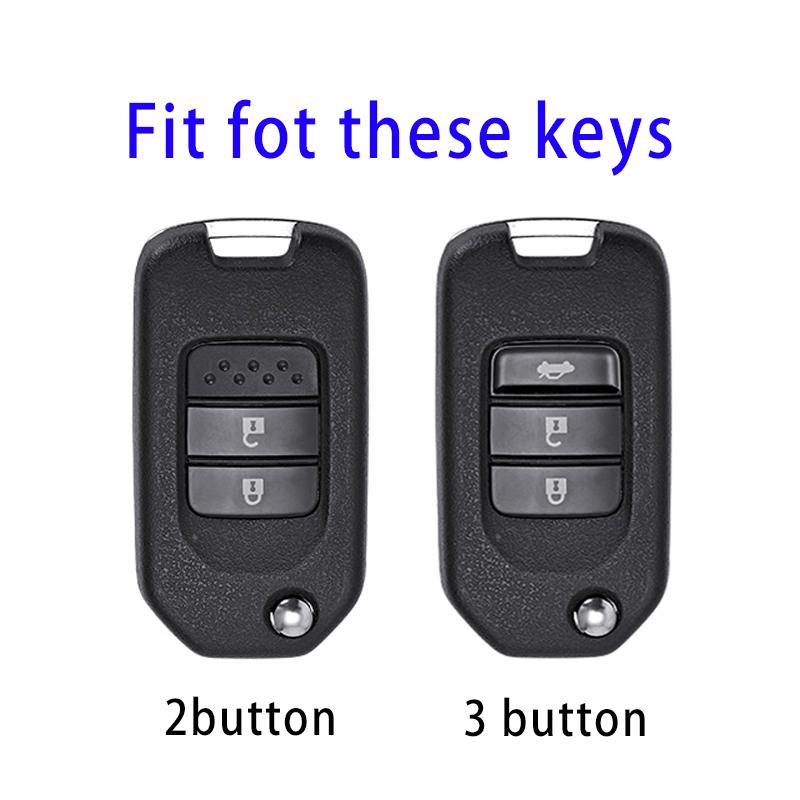 2 3 Buttons Car TPU Folding Key Cover Bag Case Shell for Honda Accord Civic CR-V HR-V HRV Crider Jade Odyssey Holder Protector