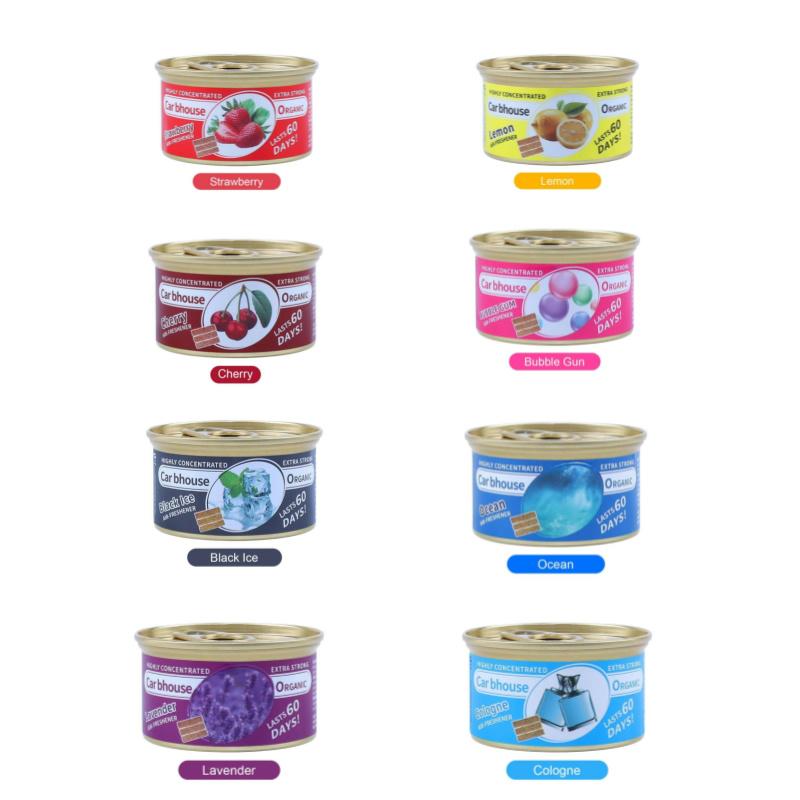 Osvěžovač vzduchu do auta Vůně žvýkaček Organické plechovky Odstraňovač zápachu Nezbytná dlouhotrvající, silná vůně pro domácí šatník