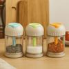 3Pcs Plastic Quantitative Salt Control Bottle Sealed Salt Jar Seasoning Can  for Home