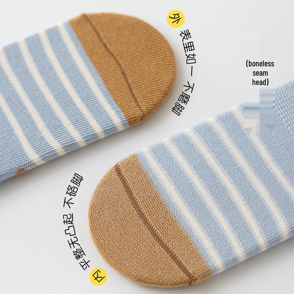 Spring Baby Socks: Non-slip, Loose Cuff, Seamless Combed Cotton Cartoon Socks for Infant & Toddler Walking Indoors
