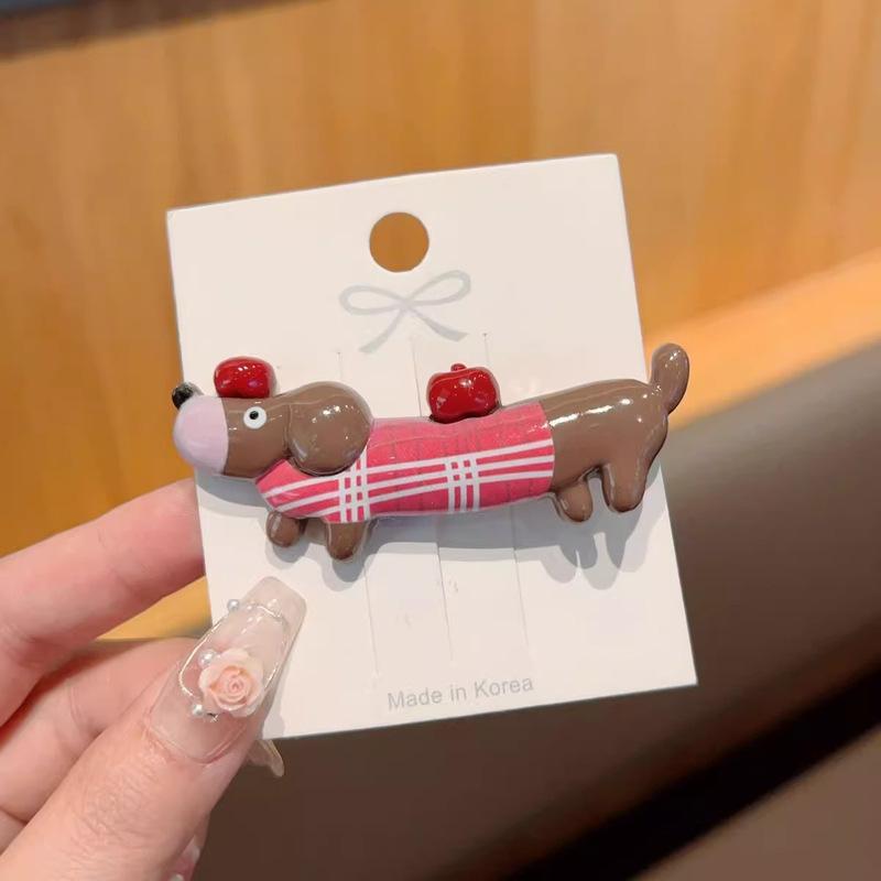 Cute Puppy Dog Duckbill Clip Hairpins New Trendy Ins Side Bang Hair Clip Barrettes For Girls Hair Accessories Cartoon Headwear