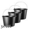 KADAX Plastic Construction Buckets Household 20L 3pcs
