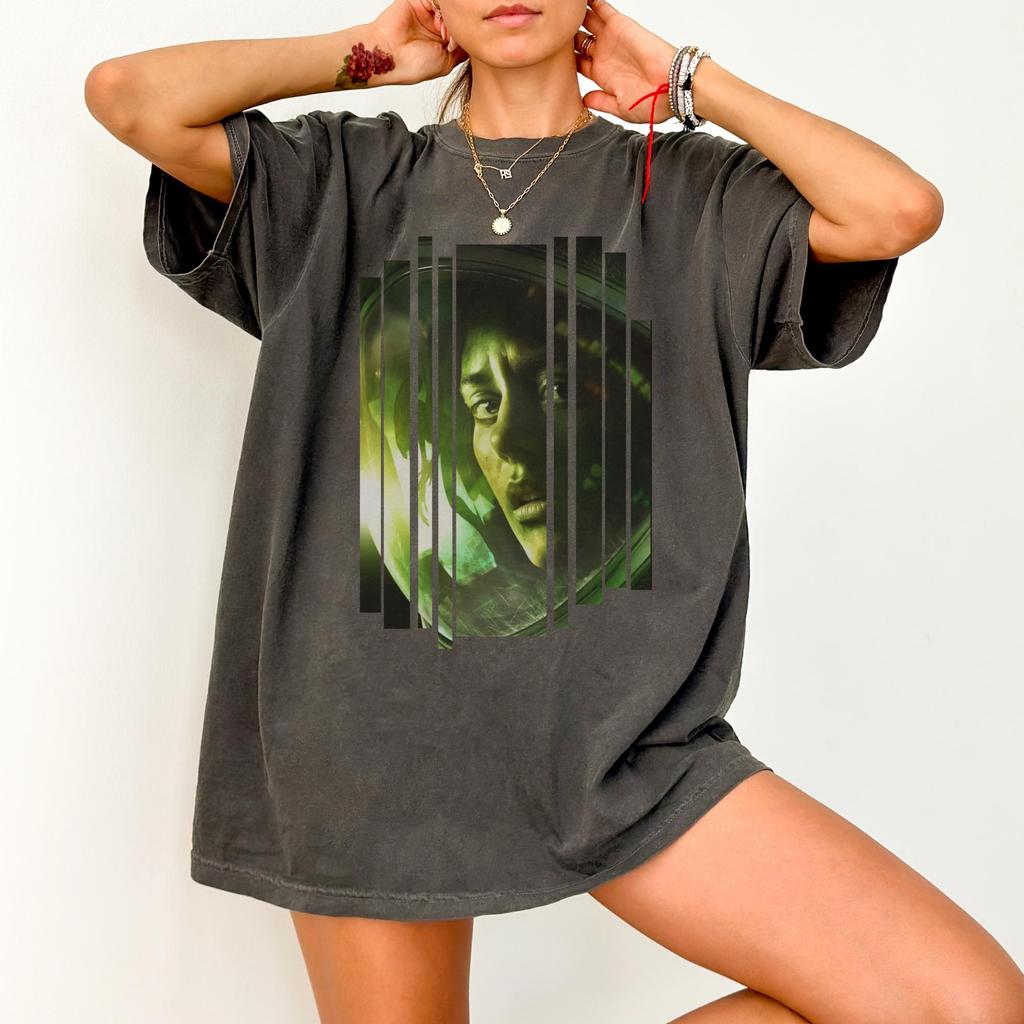2026 Estate Donna Retrò Film Alieno Grafica Maglietta Unisex Cotone Traspirante Manica Corta Oversize Larga Casual