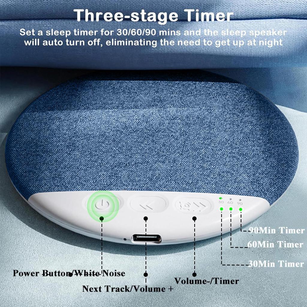 Bedroom Pillow Speaker Sound Blue-tooth Under Pillow Speaker Stereo Bass White Noise With Timer For Sleeping Gifts