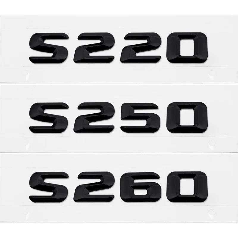 Car Tail Box Letters Stickers 3D Rear Trunk Badge Emblem Decal for Mercedes Benz S55 S63 S200 S220 S250 S260 S300 S320 S350