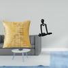 Elegant Thinker Pillowcase Sculpture Cushion Cover Decorative Figurine for Living Room Office