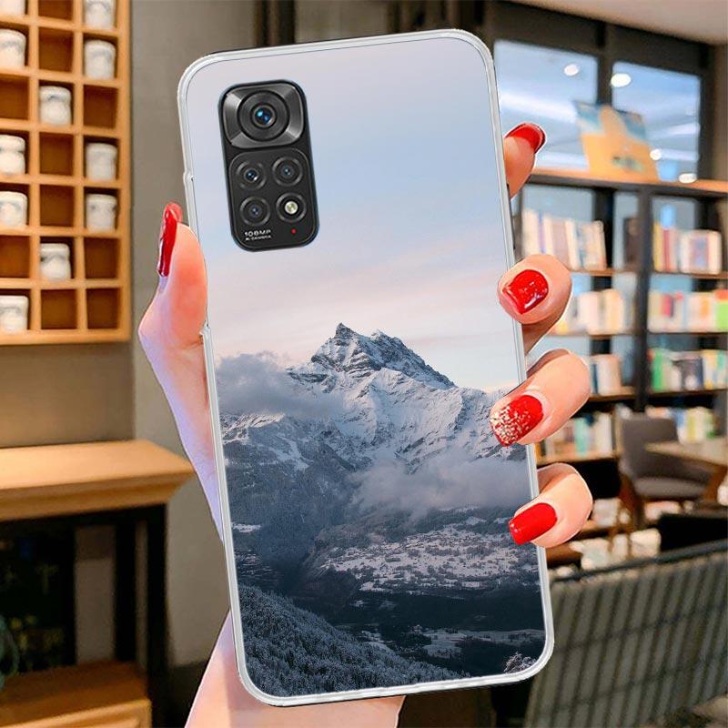 Landscape Winter Light Snow Cover Phone Case For Xiaomi Redmi Note 15 14 13 12 11 10 Pro Plus 14S 12S 11S 11T 11E 10S Soft Funda