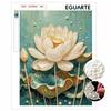 Framed Pearl Painting Kit Elegant White Lotus Flower Design DIY Bead Canvas Art Ready To Display Romantic Room Decor Elegant Wall Hanging