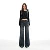 Y2k American Washed Vintage New Street Jeans High Waist Denim Pants Autumn Loose for Women Straight Wide Leg Pants